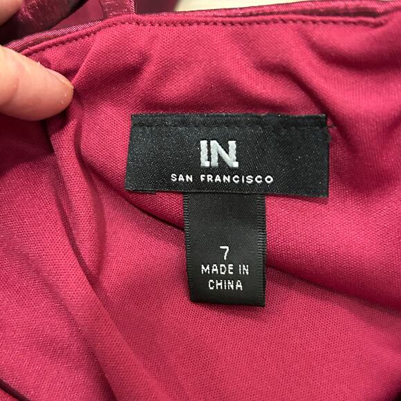 Y2K coquette Burgundy Corset Cocktail Dress – IN San Francisco – Size 7 - Picture 3 of 3